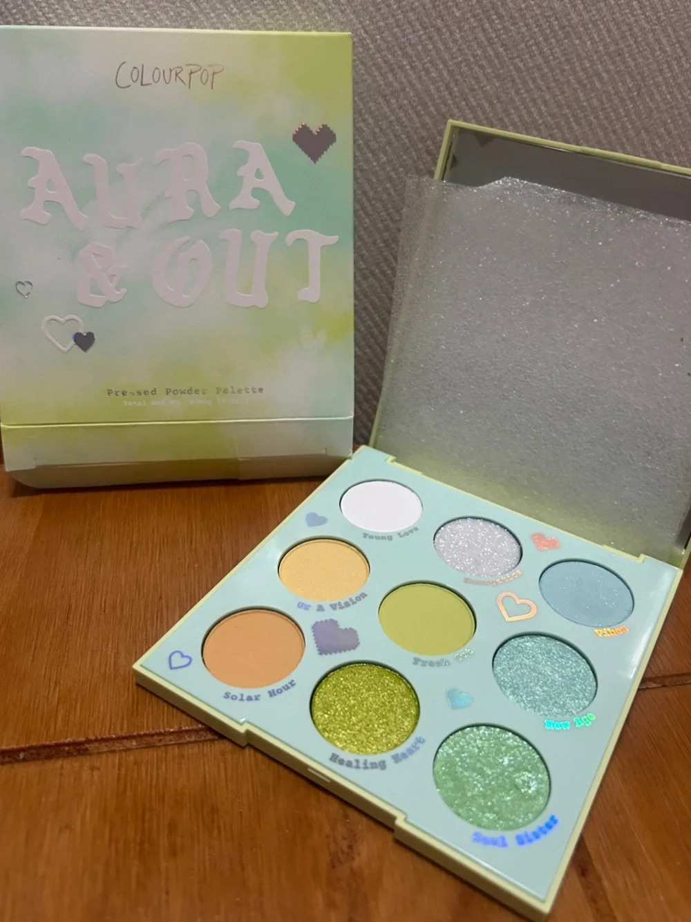 ColourPop Aura & Out Eyeshadow Palette - Mint, Lime, Aqua, Pale Yellow